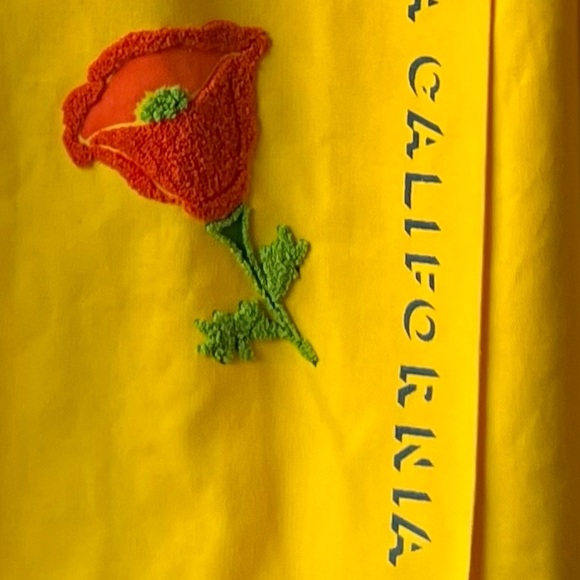 Rare VTG  70’s California Poppy Flower Wrap Skirt - Picture 3 of 3